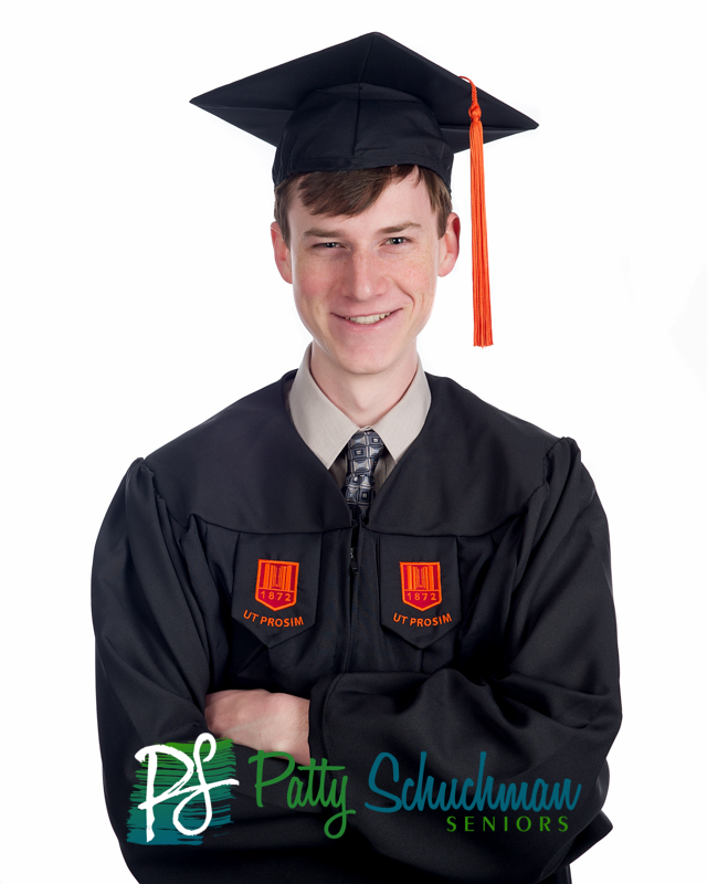 college grad senior portrait cap and gown
