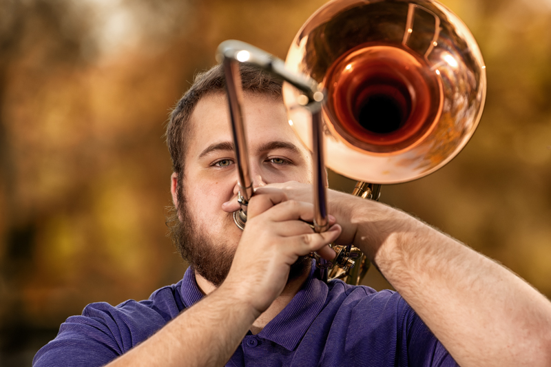 senior portraits trombone