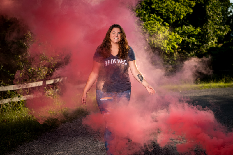 Smoke Bombs in a Senior Session - creative AND fun - 1