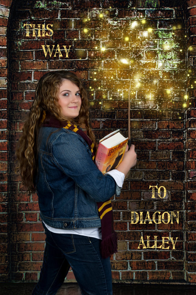 Senior girl Harry Potter Books Creative Composite